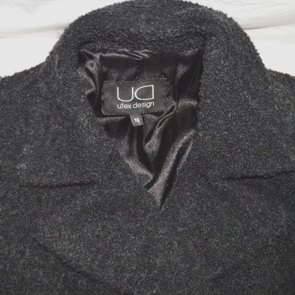 Utex Design Size 10 M Medium Black Charcoal Wool … - image 3